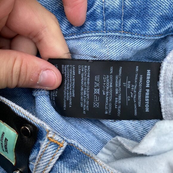 Heron Preston X Sami Miro Double Waistband Jeans Size 27 - Picture 7 of 8